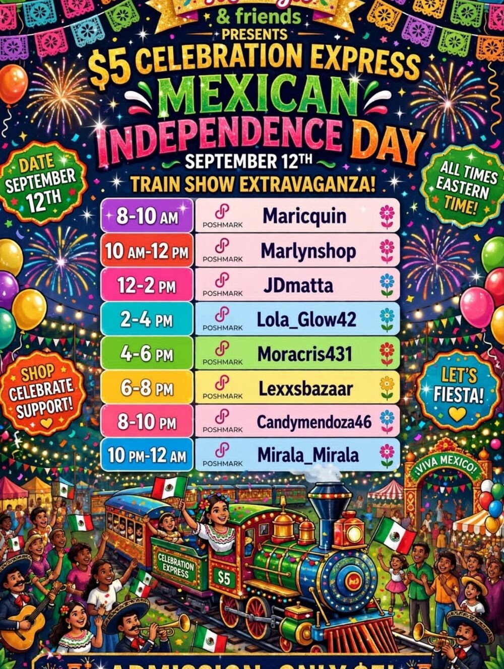 $5 CELEBRATION EXPRESS 🚂🩷✨MEXICAN INDEPENDENCE DAY